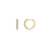 GOLD-PLATED HUGGIE EARRINGS, MINI