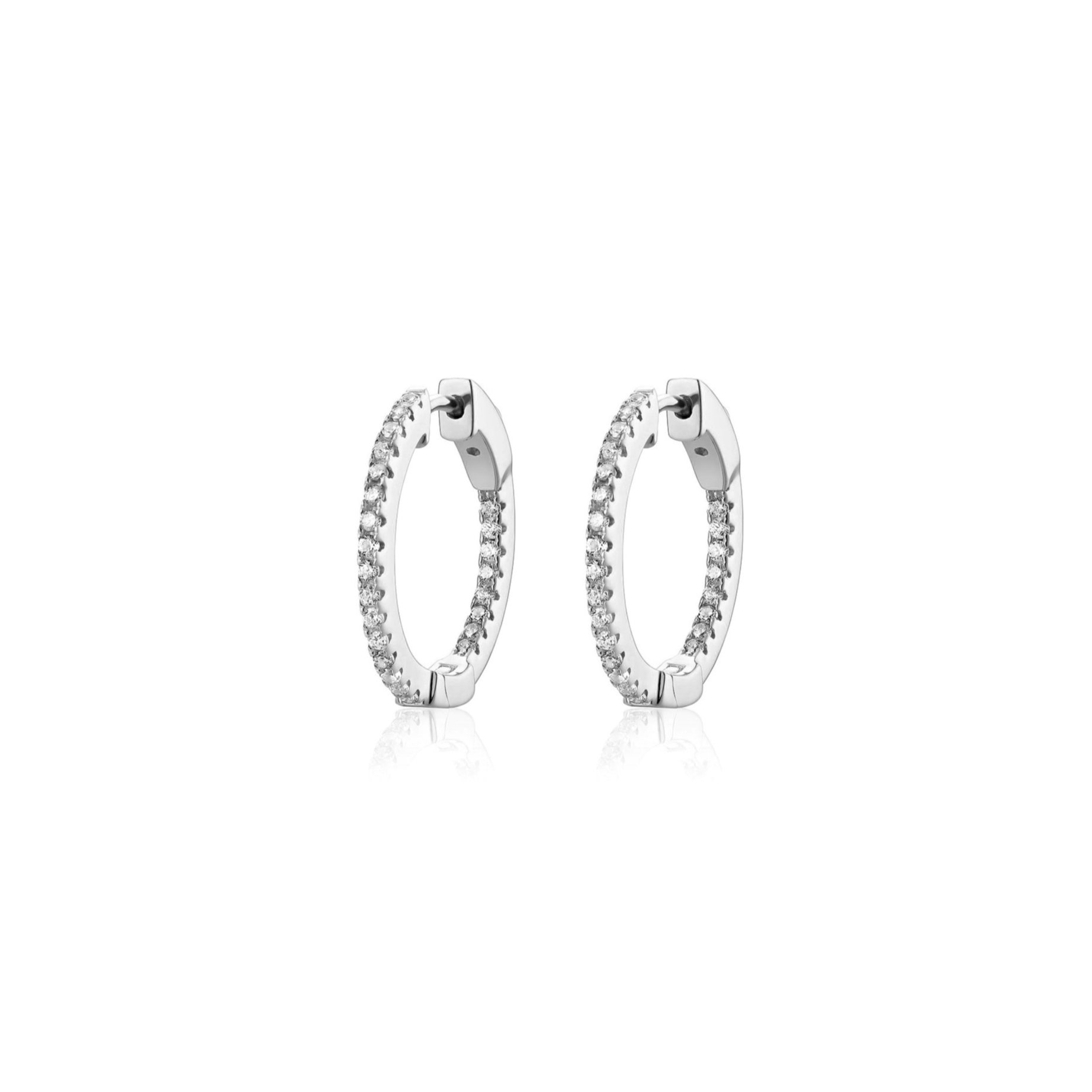 SILVER INSIDE OUT HOOPS, SMALL