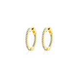 GOLD-PLATED INSIDE OUT HOOPS, SMALL