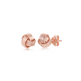 TRIPLE WIRE LOVE KNOT STUDS, SMALL