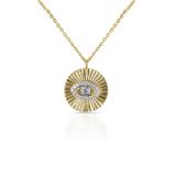 DIAMOND EYE MEDALLION NECKLACE