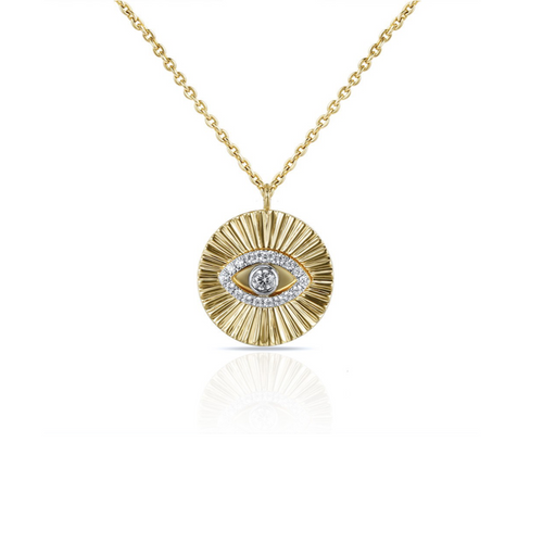 DIAMOND EYE MEDALLION NECKLACE
