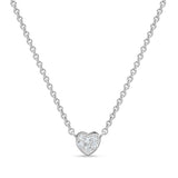 WHITE ZIRCONIA MINI HEART NECKLACE