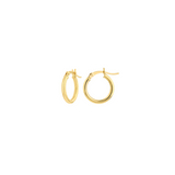 POLISHED ROUND HOOP EARRINGS, MINI